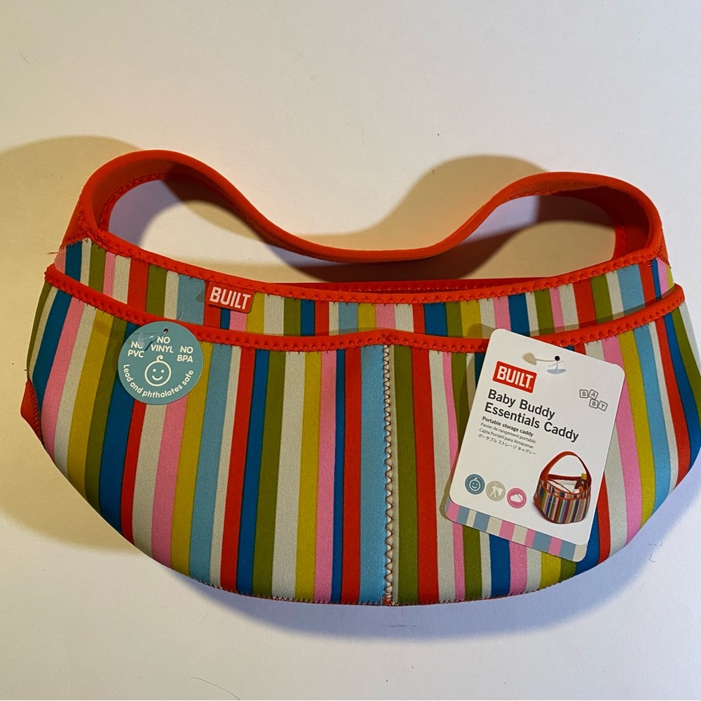 Built Baby Buddy Caddy NWT neoprene 16”wide 6” high 8” deep lots of pockets